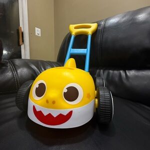 Yellow Baby Shark Push Toy